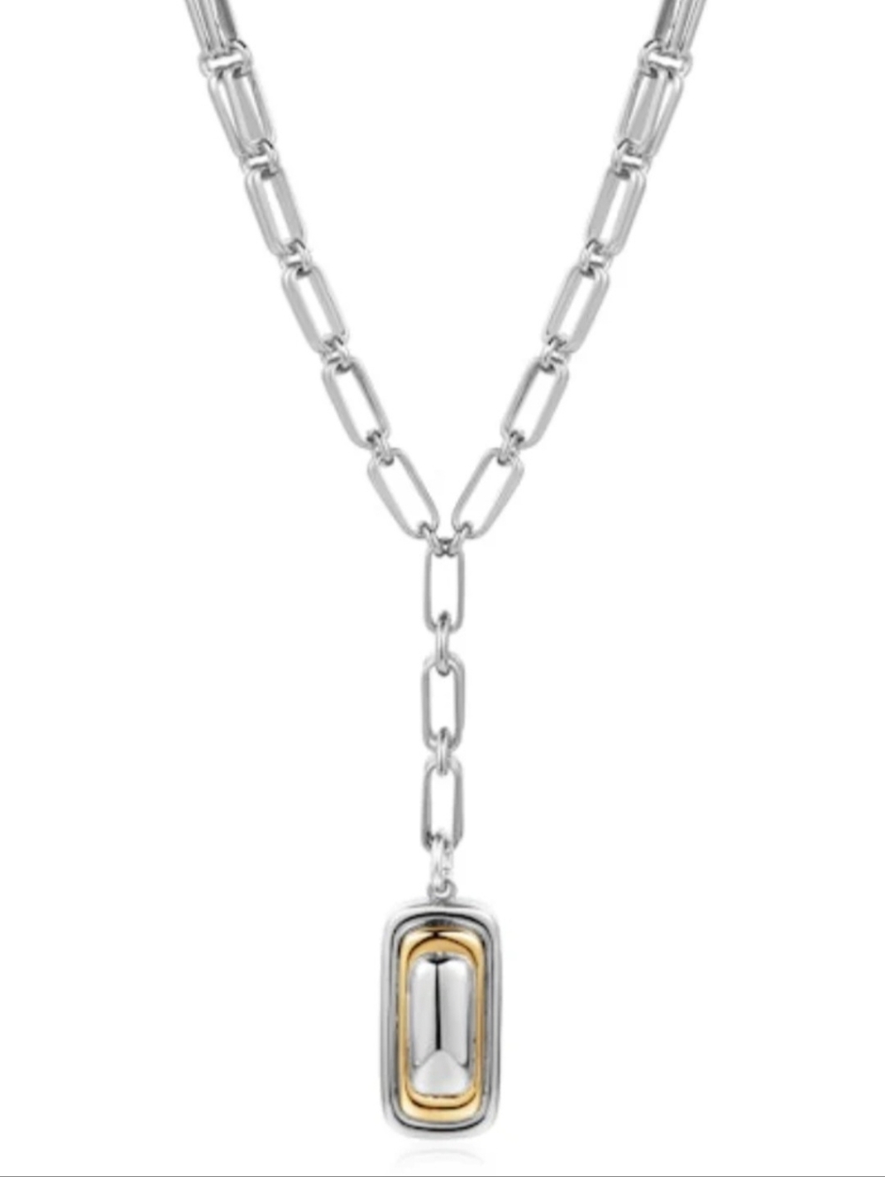 LUV AJ Dalia Two-Tone Pendant Necklace